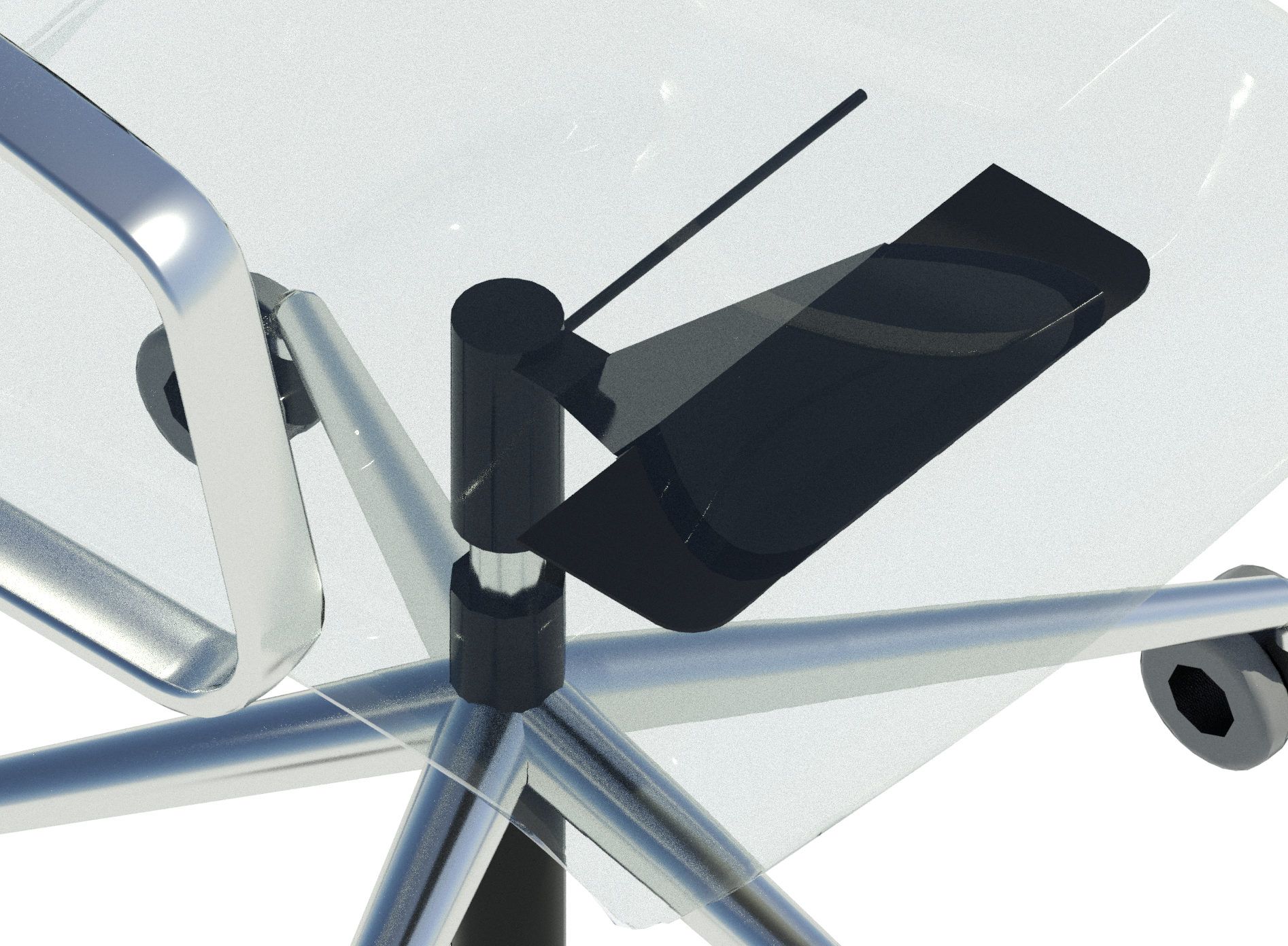 loser look at a Revit render of 3D Suspension chair mechanism.